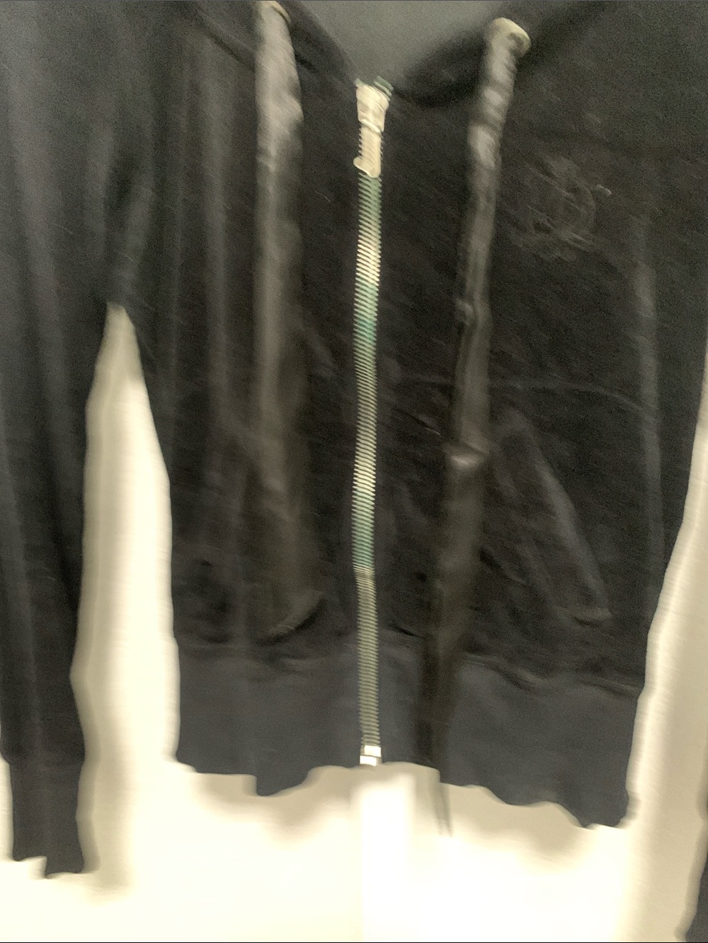 Juicy Couture Velvet Zip-Up Hoodie Jacket in Black - Picture 5 of 9